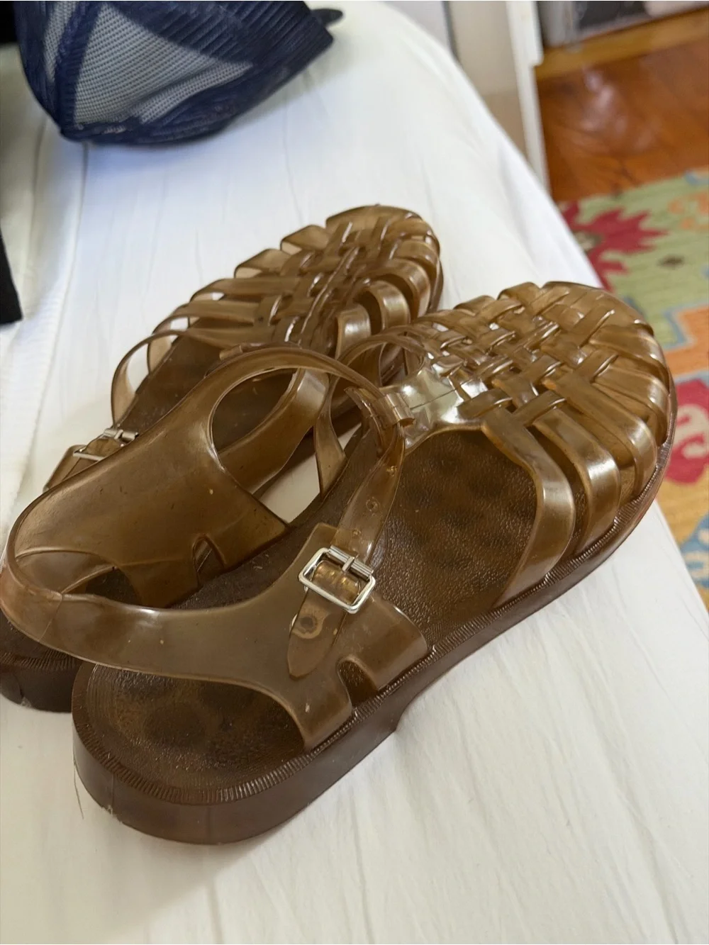 Plasticana Brown hemp Jelly Fisherman Sandals